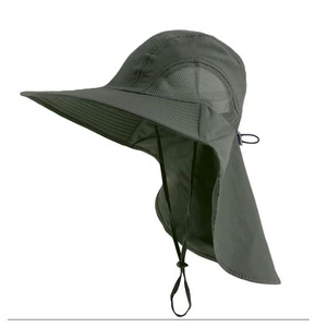 New Designer Custom All Over Printed Outdoor Large Brim Fisherman <b>Bucket</b> <b>Hat</b> With Windbreaker - Product Image 4