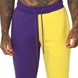 Pantalon de survêtement de sport décontracté pour hommes en coton de haute qualité personnalisé deux couleurs Plus 4XL ceinture élastique devant plat léger - Product Image 3