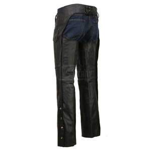 ขายส่งหนังผู้ชายคุณภาพสูง Chaps พิมพ์โลโก้ที่กําหนดเองราคาถูกหนัง Chaps - Product Image 2
