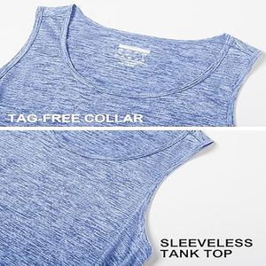 Camiseta sin Mangas con Cuello en V de Poliéster/Algodón Transpirable Hecha a Medida para Hombre, Ropa de Gimnasio para Entrenamiento - Product Image 6