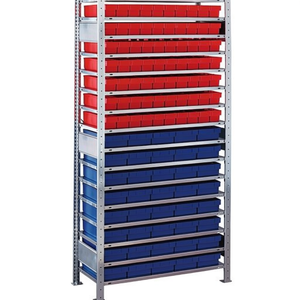 H2000xW1000xD400mm Add-On Shelving <b>Unit</b> with 16 Steel <b>Shelves</b> 75 X L 400mm Blue From Schulte - Product Image 2