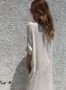 Nueva llegada Boho Hippie rayón mono playa capa Tie Dye caftán vestido con botón decoraciones mujer verano vestido de tamaño libre - Product Image 3