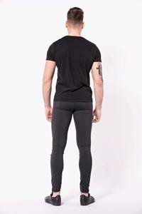 Diseña tu propio 100% Poliéster Tejido elástico Hombres negro con paneles Delux Legging Correr Compresión Gimnasio Pantalones de yoga - Product Image 6