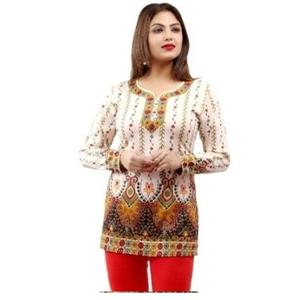 Kurti de algodón puro al por mayor para mujer con estampado digital y diseño indio tradicional, Ropa Étnica cómoda - Product Image 1