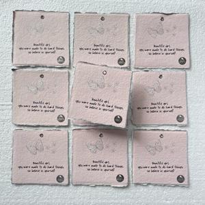 Tarjetas de agradecimiento con bordes de cubierta estampadas en lámina hechas a medida, juego de papelería elegante hecho a mano, tarjetas de agradecimiento de lujo con borde de cubierta - Product Image 4