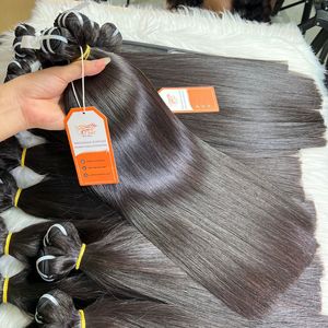 Most Popular 2024 Large Stock Bone Straight Vietnamese Human Bundle Hair Extensions Natural Color No <b>Tangle</b> - Product Image 1