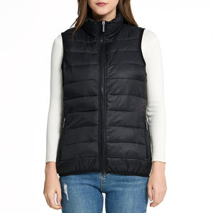 Veste sans manches matelassée pour femme, personnalisable, à col montant, à capuche, avec fermeture éclair, respirante, écologique, haute qualité, vente chaude - Product Image 4
