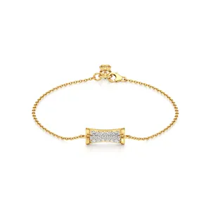 สร้อยข้อมือ Fine Charm รุ่น Orbita ทรงกระบอกประดับเพชร - Product Image 1