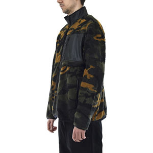 Vestes polaires chaudes d'hiver pour hommes avec col montant et fermeture éclair complète Couleur unie et décoration de grandes poches Position du logo avant - Product Image 3