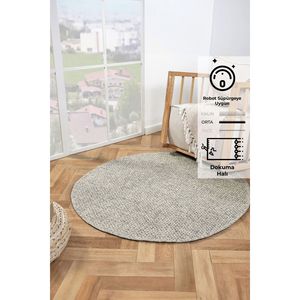 Rusticana 3103, alfombra redonda de punto moderno, juego de alfombra de Yute natural - Product Image 3