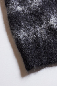 Top quality Custom embroidered logo hip hop Mohair <b>men's</b> Sweaters Fuzzy Pullover Knit Crew Neck Warm baggy <b>man</b> sweater - Product Image 2