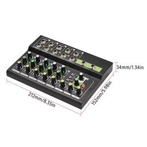 Chuyên Nghiệp 10 Kênh Stereo Mic/Dòng Mixer Giao Diện Điều Khiển Sân Khấu Karaoke DJ Thiết Bị Âm Thanh Video Âm Thanh Máy Trộn - Product Image 5
