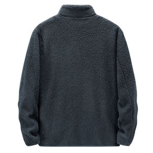 Chaqueta de senderismo al aire libre de manga completa ultra suave y cálida con puños ajustables y chaqueta de lana de cuello alto para hombre - Product Image 4