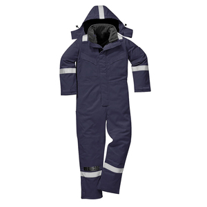 ชุดทำงานผ้าฝ้ายทนไฟแบบสองชิ้น เสื้อและกางเกง ชุดป้องกันไฟไหม้ ชุดทำงานสะท้อนแสงสำหรับผู้ชาย - Product Image 4