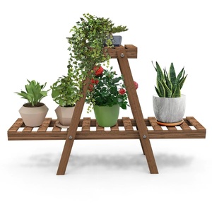 Support à fleurs de qualité supérieure, design européen, en fer thermolaqué, écologique, support pour pot de fleurs en forme de chariot - Product Image 4