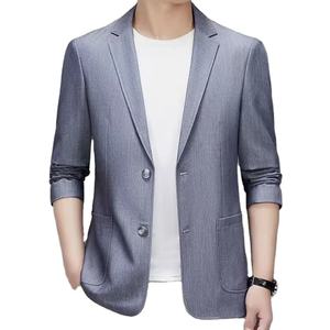 Blazer en jean pour hommes en gros, veste en jean grande taille pour hommes, veste en jean slim fit personnalisée OEM pour hommes à prix abordable - Product Image 1