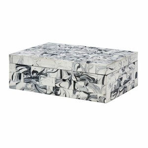 Caja de joyería con incrustaciones de resina rectangular ecológica hecha a mano, diseño de concha marina en remolino, diferentes colores para almacenamiento, uso de regalo - Product Image 2