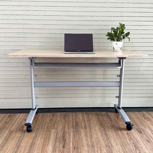 HBMS009 Minimalist Design <b>Foldable</b> Wooden Plywood <b>Table</b> with Wheels Easy-GO <b>Foldable</b> Office/<b>Garden</b>/Indoor/Outdoor Furniture - Product Image 6