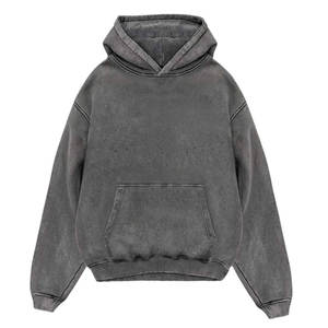 Custom Logo High Quality Pullover Man Vintage Distressed Hoodie 100pcs Mens Hoodies Wholesale Custom Embroidery Hooded - Product Image 3