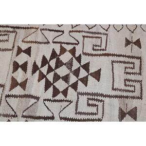 Vintage <b>Runner</b> <b>Rug</b> 2.9x11 ft (88x336 cm), Herki Brown Patchwork Turkish <b>Rug</b> - Product Image 5