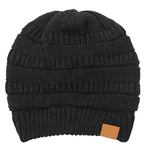 Kit de invierno costilla con logotipo bordado personalizado de color sólido, gorros cálidos para exteriores para mujeres y hombres, novedad - Product Image 5