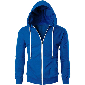 Men's Stylish Fleece Hoodie with Full Zip and Soft Lining Embroidered Technics for Everyday basics, cotton blended casual use - Product Image 1