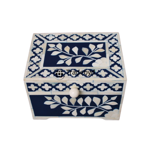 Joyero con incrustaciones de nácar, organizador de recuerdos elegante, decoración del hogar hecha a mano de primera calidad Tradebyd - Product Image 4