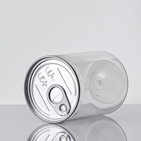 Meilleures ventes Pots en plastique PET de 100 mm de diamètre à large ouverture avec couvercle à clapet en aluminium Logo personnalisé Aliments Boissons Bonbons Aliments secs pour animaux de compagnie