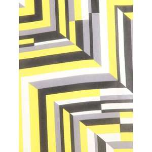 Hiyab Fatim de Chifón Amarillo y Negro con Estampado Georgette - Product Image 2