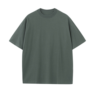 2025 alta calidad 230 GSM 100% camisetas de algodón logotipo personalizado impreso peso pesado punto sólido diseño estampado impresión Digital - Product Image 4