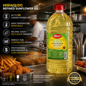 Aceite de Girasol Orgánico Refinado con Alto Contenido de Ácido Oleico, 5L, Botella de Plástico PET, Aceite para Cocinar y Freír, Grado A, para Uso en Restaurantes y Servicios de Catering - Product Image 4