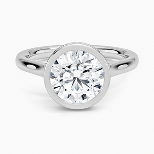 Anillo de compromiso de oro de 10K de estilo solitario clásico para mujer, Halo oculto, laboratorio cultivado, joyería de boda romántica, regalo para fiestas de mujer - Product Image 4