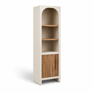 Armoire en bois d'acacia MAYA |   Meuble de rangement minimaliste Japandi |   Vitrine en bois massif, design de meubles pour salon - Product Image 1