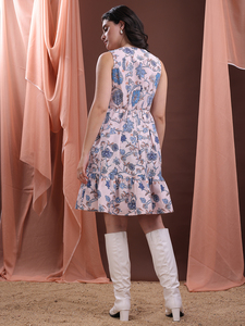 Vestido Acampanado y ajustado con cuello en V y mangas largas informales para mujer - Product Image 3