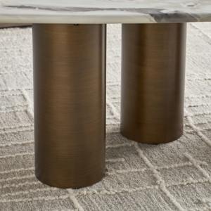 Elegante Mesa cilíndrica redonda de oro hecha a mano para salas de estar, dormitorios y esquinas decorativas con atractivo atemporal - Product Image 6