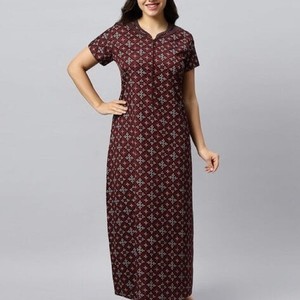 Luxury <b>Women</b> Nighty Satin Feel Smooth Touch Relax Fit Stylish Bedroom Wear Comfortable Night Dress - Product Image 2