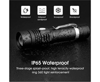 Lampe torche LED super brillante en métal haute puissance, étanche, zoom, rechargeable, mini lampe torche tactique LED