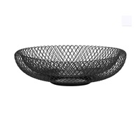Panier à fruits en fil métallique de style créatif, finition brillante, qualité alimentaire, design moderne, personnalisable, haute qualité, fait main