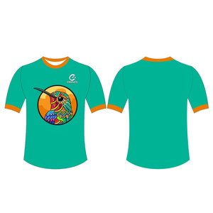 Camiseta personalizada con estampado de transferencia DTF para hombre, cuello redondo con patrón de letras de transferencia térmica, tela teñida lisa de 220 gramos - Product Image 3