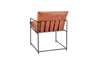 Fauteuil d'appoint de luxe en cuir véritable avec structure métallique robuste, disponible en plusieurs couleurs pour salon, hôtel, bureau