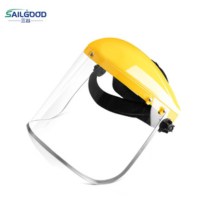 Protector facial transparente Máscara de visera de PC antisalpicaduras montada en la cabeza ajustable de cara completa - Product Image 1