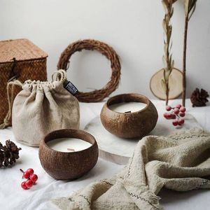 Eco2go Vietnam - Portavelas de Cera de Soja en Forma de Cáscara de Coco Natural, Decoración Ecológica para el Hogar - Product Image 5