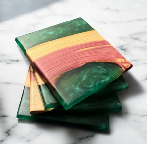 Posavasos de madera de resina epoxi clásico para regalo de inauguración de la casa Posavasos de taza de resina y madera de la mejor calidad - Product Image 5