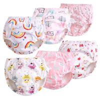Popok Celana Bayi Sekali Pakai Berbahan Katun Motif Lucu Ultra Lembut Pinggang Elastis Cepat Kering Unisex Perlindungan Mengatasi Mengompol Siang Hari Ukuran Kecil