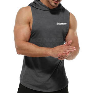 Hombres sin mangas Sudadera con capucha Fitness 100% Algodón Actividades al aire libre Ropa informal Sin mangas Sudaderas con capucha - Product Image 5