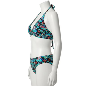 Bikini con estampado de transferencia de calor ecológico, traje de baño de poliéster Spandex, ropa de playa transpirable suave elástica para mujer, Verano - Product Image 1