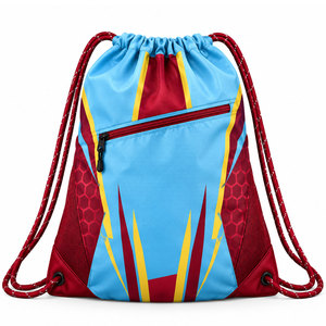 Sac à dos de sport en nylon avec cordon de serrage, sac de football avec graphiques d'équipe personnalisés, capacité de 50 à 70 L pour l'entraînement au football et les activités de plein air - Product Image 1
