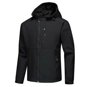 Chaqueta deportiva a prueba de viento de Color sólido para hombre con capucha Diseño de logotipo personalizado OEM Ropa de invierno para exteriores Comercio exterior al por mayor - Product Image 4