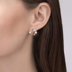 Boucles d'oreilles en argent sterling avec perles de culture Jeulia - Design Récifs Coralliens - Product Image 4