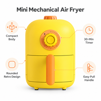 Mini Friteuse à Air 2L 1000W, Friteuse à Air Numérique à Cuisson Automatique, Appareil Électrique Autonome pour la Cuisine Domestique, Sans Huile